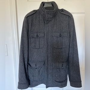 Express Men’s Military Style Wool Jacket (S)